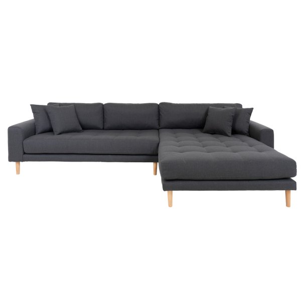 Riviera lounge sofa mrkegr, hjrevendt Lngde p 290 cm