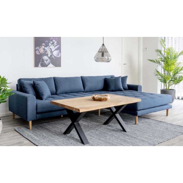  Riviera lounge sofa mrkebl, hjrevendt Lngde p 290 cm