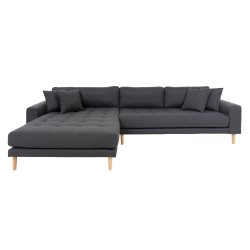 Riviera lounge sofa mrkegr, venstrevendt lngde p 290 cm