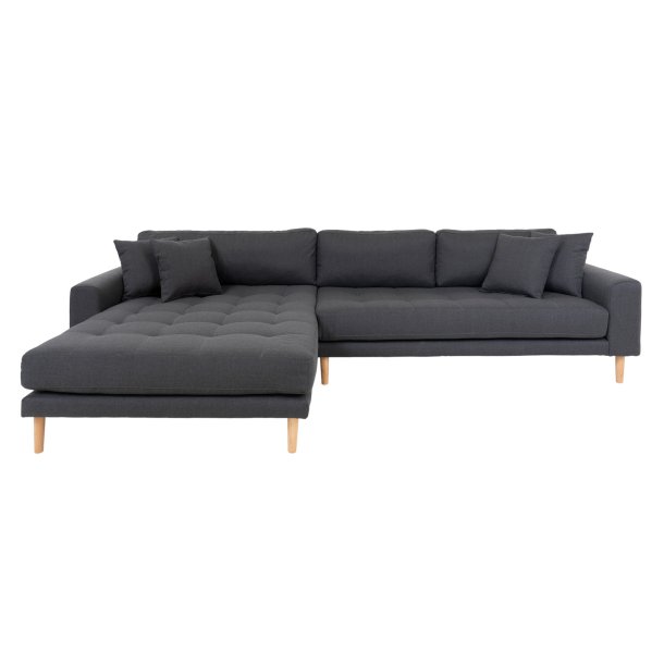 Riviera lounge sofa mrkegr, venstrevendt lngde p 290 cm