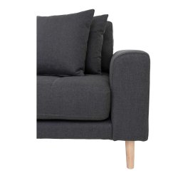 Riviera lounge sofa mrkegr, venstrevendt lngde p 290 cm