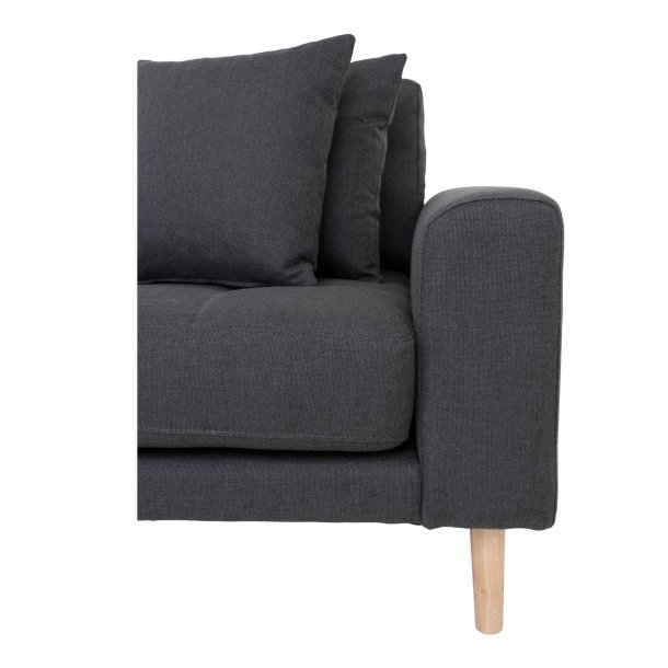 Riviera lounge sofa mrkegr, venstrevendt lngde p 290 cm