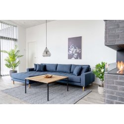 Riviera lounge sofa mrkebl, venstrevendt Lngde p 290 cm
