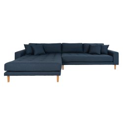 Riviera lounge sofa sennepsgul velour, venstrevendt Lngde p 290 cm