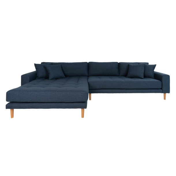 Riviera lounge sofa sennepsgul velour, venstrevendt Lngde p 290 cm