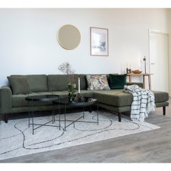 Riviera lounge sofa olivengrn, hjrevendt Lngde p 290 cm