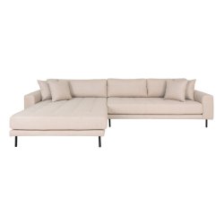 Riviera lounge sofa beige, venstre vendt. Lngde 290 cm