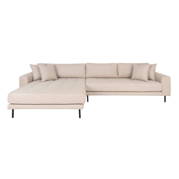Riviera lounge sofa beige, venstre vendt. Lngde 290 cm