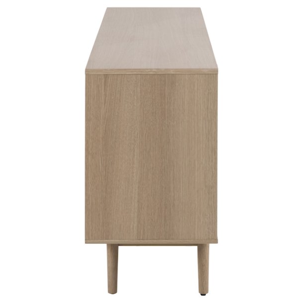 Nrum 160 cm sknk i hvidpigmenteret egetr finer med 2 skabe og 3 skuffer.