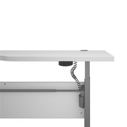 Futura hvesnkebord, 180 x 90 cm med buetbord plade, fronplade og gennemfring til kabler