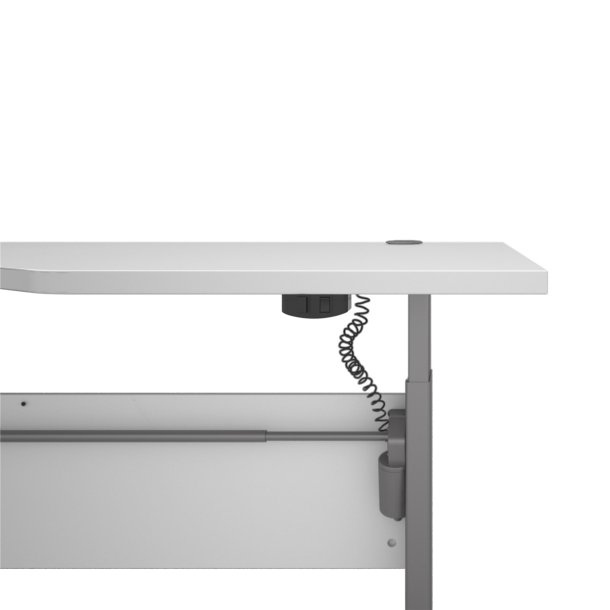 Futura hvesnkebord, 180 x 90 cm med buetbord plade, fronplade og gennemfring til kabler