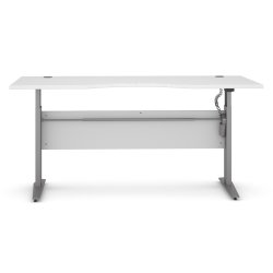 Futura hvesnkebord, 180 x 90 cm med buetbord plade, fronplade og gennemfring til kabler