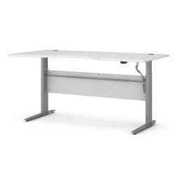 Futura hvesnkebord, 180 x 90 cm med buetbord plade, fronplade og gennemfring til kabler