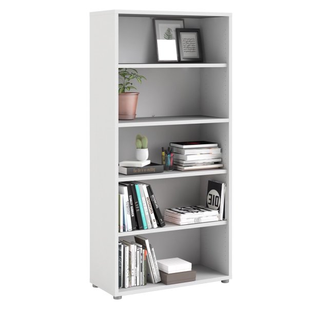  Futura hvid  bogreol med 4 hylder 89,2  x 186 cm 