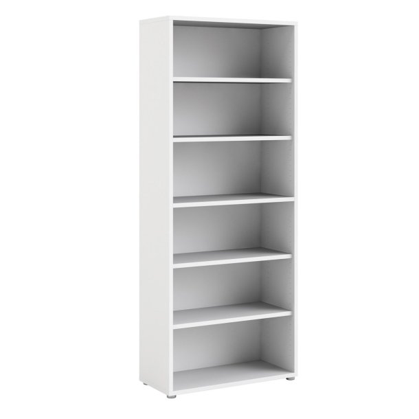 Futura hvid  bogreol med 5 hylder 89,2  x 221,7 cm 
