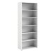 Futura hvid  bogreol med 5 hylder 89,2  x 221,7 cm 