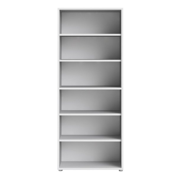 Futura hvid  bogreol med 5 hylder 89,2  x 221,7 cm 