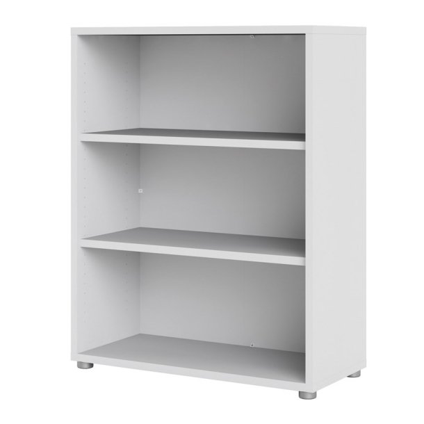 Futura hvid bogreol med 2 hylder 89,2  x 113,4 cm 