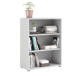 Futura hvid bogreol med 2 hylder 89,2  x 113,4 cm 