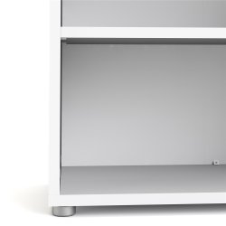 Futura hvid bogreol med 2 hylder 89,2  x 113,4 cm 