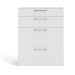 Futura hvid skuffepakkel med 4 skuffer, passer til alle Futura bogreoler