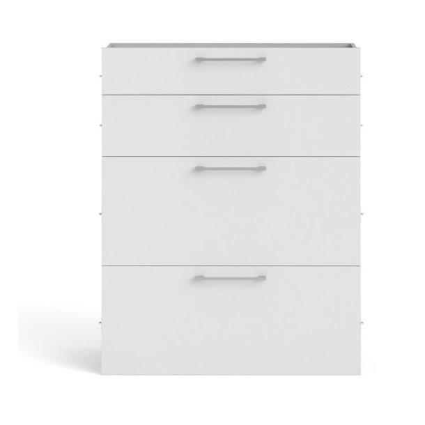 Futura hvid skuffepakkel med 4 skuffer, passer til alle Futura bogreoler