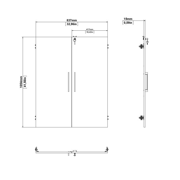 Futura hvid lgepakke med ls, passer til alle Futura bogreoler