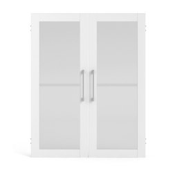 Futura hvid lgepakke med glasdre, passer til alle Futura reoler