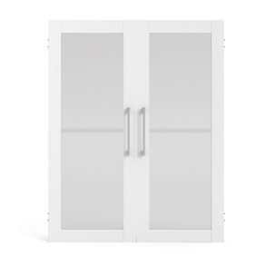 Futura hvid lgepakke med glasdre, passer til alle Futura reoler