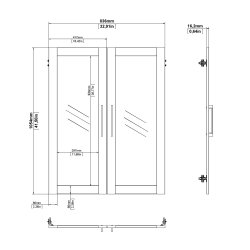 Futura hvid lgepakke med glasdre, passer til alle Futura reoler