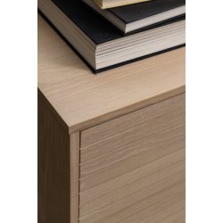 Tisvilde sknk 135 cm i hvidpigmenteret olieret egefiner og push open funktion