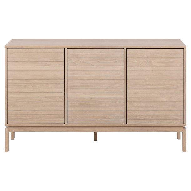 Tisvilde sknk 135 cm i hvidpigmenteret olieret egefiner og push open funktion