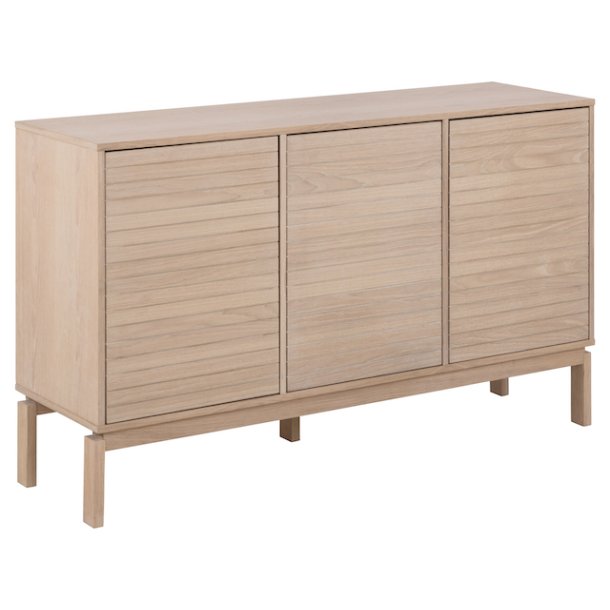 Tisvilde sknk 135 cm i hvidpigmenteret olieret egefiner og push open funktion