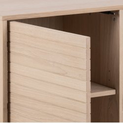 Tisvilde sknk 135 cm i hvidpigmenteret olieret egefiner og push open funktion