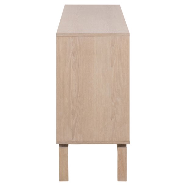 Tisvilde sknk 135 cm i hvidpigmenteret olieret egefiner og push open funktion