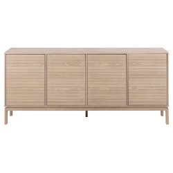 Tisvilde sknk 180 cm i hvidpigmenteret olieret egefiner og push open funktion