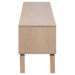 Tisvilde TV bord i hvidpigmenteret olieret egefiner 160 cm med 3 skaber