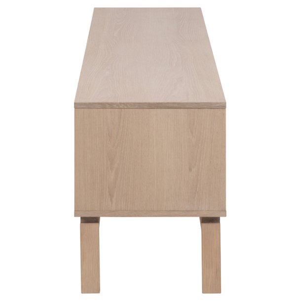 Tisvilde TV bord i hvidpigmenteret olieret egefiner 160 cm med 3 skaber