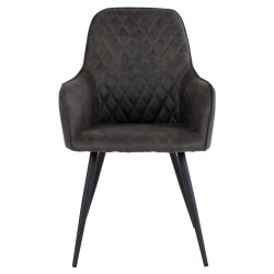 San Francisco spisebordsstol med armln, i gr microfiber