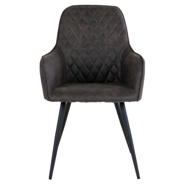 San Francisco spisebordsstol med armln, i gr microfiber