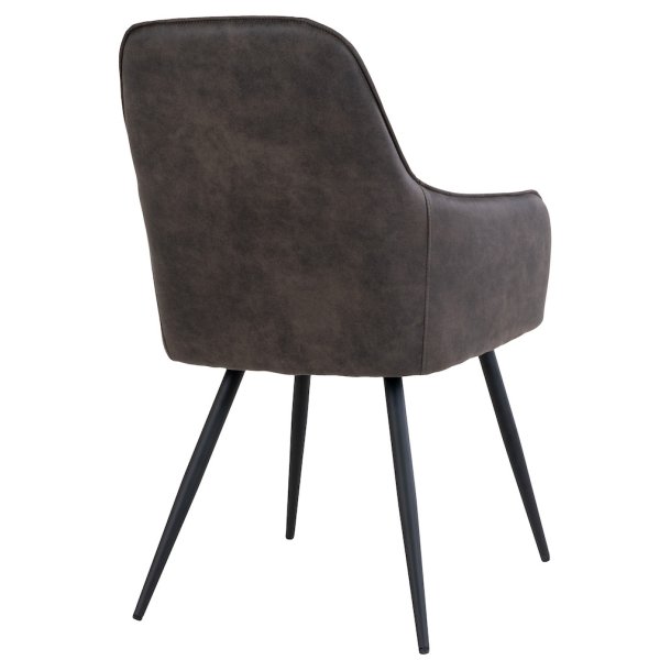 San Francisco spisebordsstol med armln, i gr microfiber