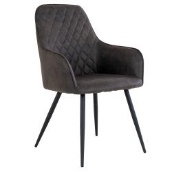 San Francisco spisebordsstol med armln, i gr microfiber