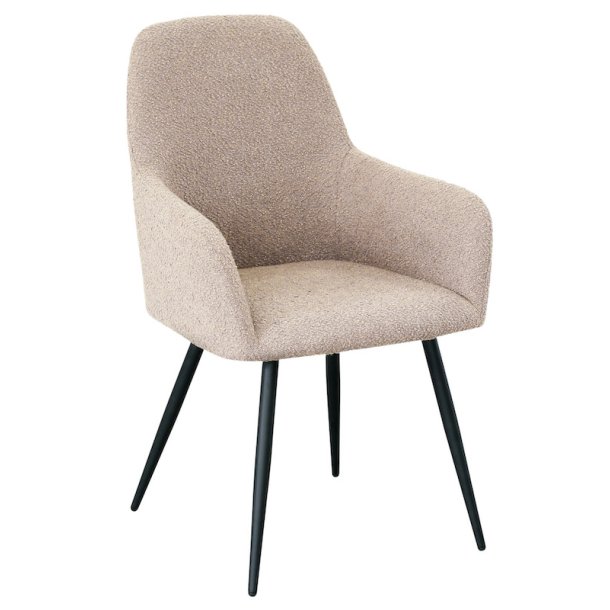 San Francisco spisebordsstol med armln i beige Boucl