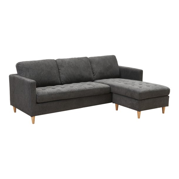Milano Lounge sofa l mrkegrt stof 