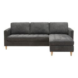 Milano Lounge sofa l mrkegrt stof 
