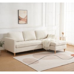 Milano Lounge sofa l lys sand farvet stof 