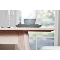 Egeskov spisebord i hvidolieret ege finr 220(320) x 105 cm med tillgsplader