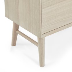 Egeskov TV bord i hvidolieret ege finr 160 x 42 cm med opbevaring og soft close