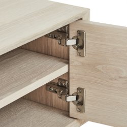 Egeskov TV bord i hvidolieret ege finr 160 x 42 cm med opbevaring og soft close