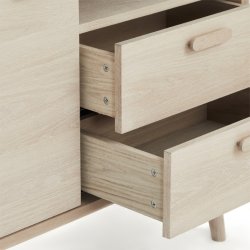Egeskov sknk i hvidolieret ege finr 130 x 100 cm med soft close lger og skuffer